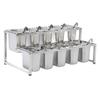 Telescopic Condiment Dispenser Dual Layers Stainless Steel Jam Pot Rack for Milk T Shop Household
