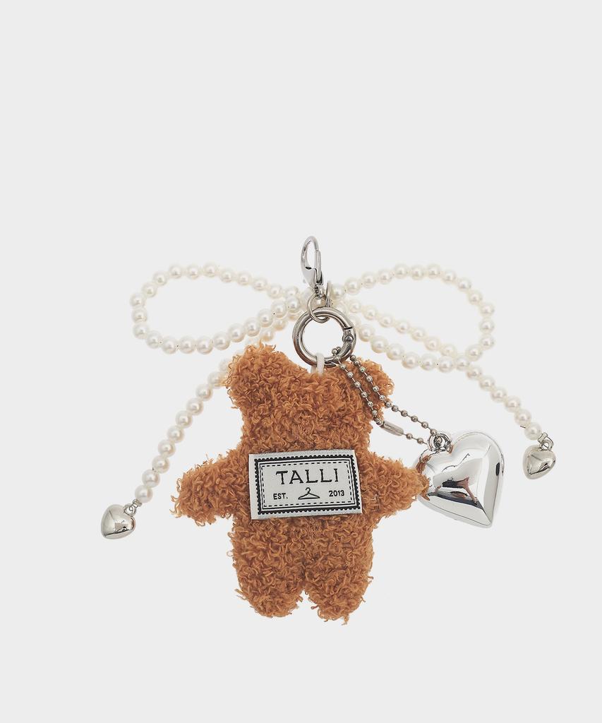 Talli Boucle Bear Keychain_Brown