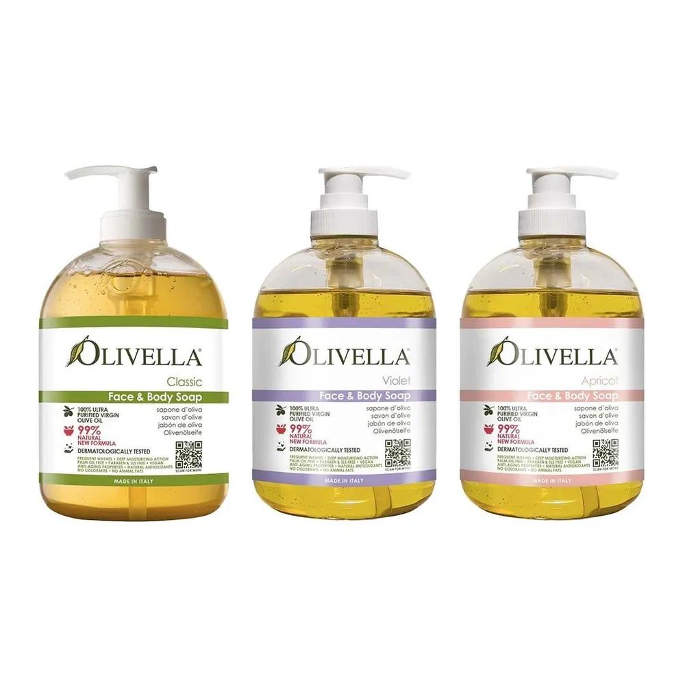 Olivela Жидкое мыло для лица и тела 500 мл (Выбрать 1 из 3) APRICOT