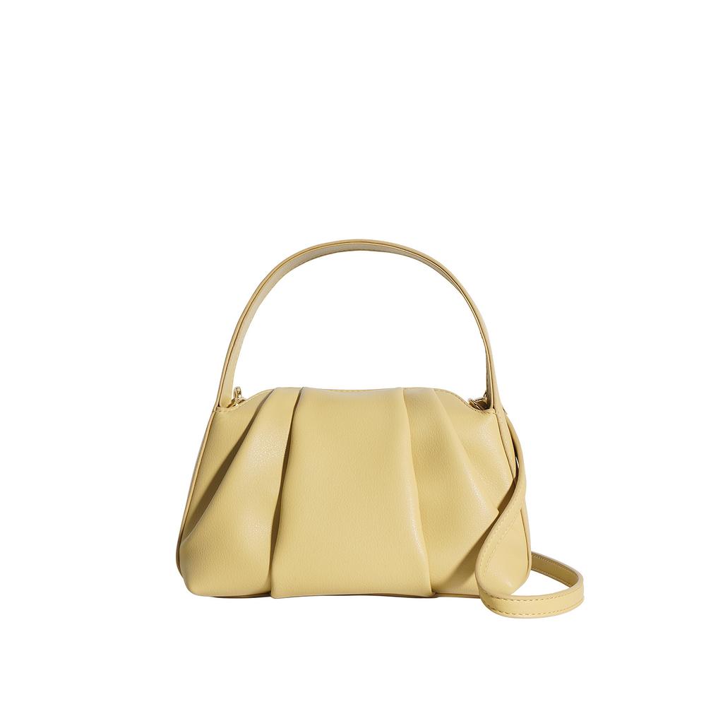 Nischen Design Neue Kleine und Zarte Handtasche Plissierte Wolken Tasche Rindsleder Tragbare Schulter Umhängetasche Damen