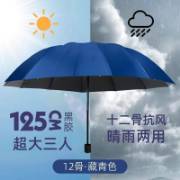 Ten bone hemming folding weather and rain umbrella vinyl sunscreen UV protection business umbrella men's customized logo advertising umbrella