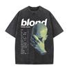 Washed Rapper Frank Vintage Oversized T Shirts Men Ocean Hip Hop Trend T Shirt Blond Pop Music Tshirts Male Fashion Streetwear
