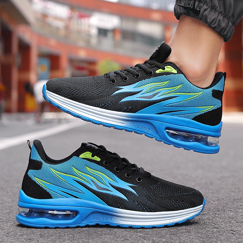 22 autumn new air cushion youth breathable soft-soled running shoes flame couple sports shoes