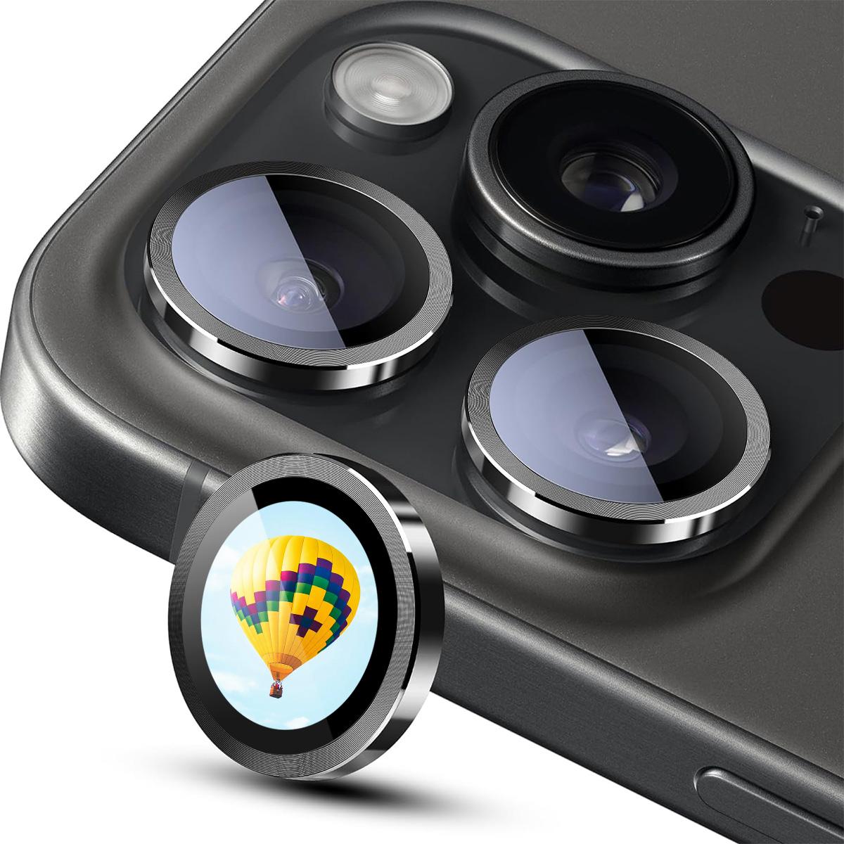 

ENKAY HAT PRINCE 1Set For iPhone 16 Pro/16 Pro Max Camera Lens Protector AR Anti-Reflection Lens Film Black