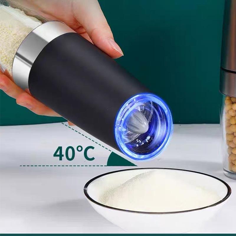 Electric Salt and Pepper Grinder,Automatic Gravity Spice Mill,Cumin Grinder,Pulverizer Kitchen Gadgets for Cooking Seasoning