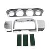 Chrome Tri Line Gauge Stereo Accent Cover For Harley Touring Electra Glide