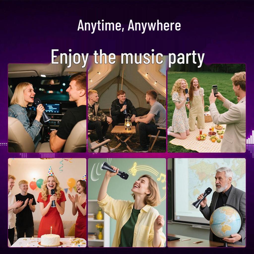 Wireless Noise Reduction Microphone for Home Karaoke and Live Streaming