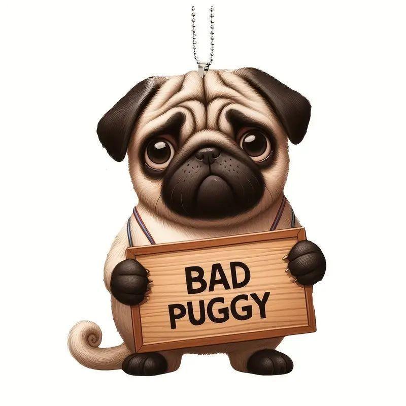 

Delightful Acrylic Dog Pendant Car Interior Decor Keychain Accessories Travel