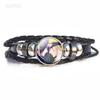 Naruto Inspired Sharingan Black Leather Men's Bracelet - Anime Gift