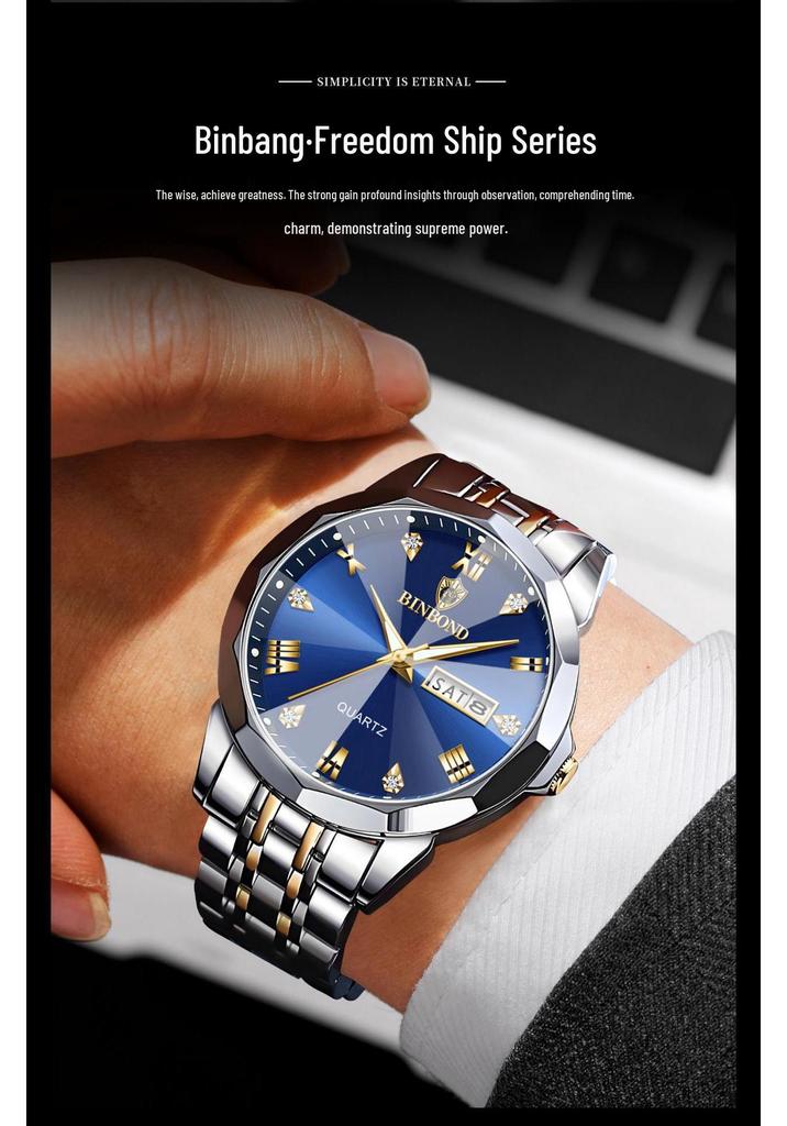 Binbang Retro Men's Quartz Watch – Niche Bestseller