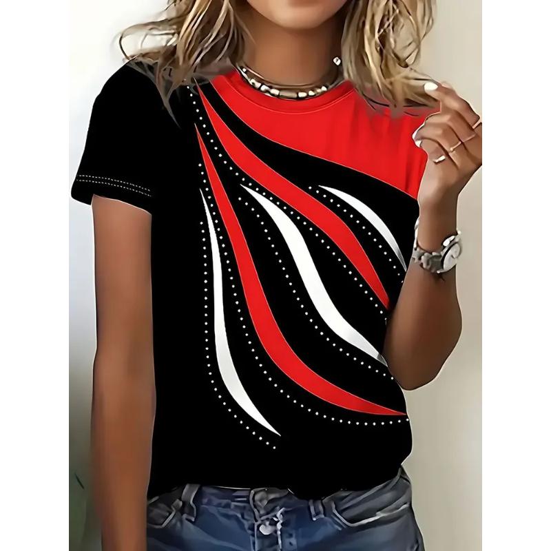 Women's Tops Versatile Comfortable Short Sleeves Fashion Crew Neck Loose T-Shirts Women’s