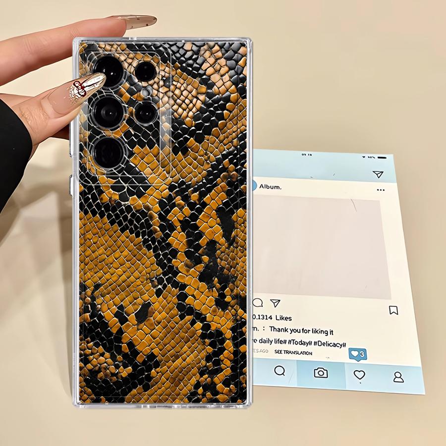 Snake Pattern Phone Cover Case for Samsung Galaxy S26 S24 S25 Edge S21 S22 FE S23 Ultra Note 20 Ultra 10 S20 Plus