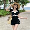 One-piece Swimsuit Women's Conservative Chest Pad Slimming Covering Their Belly Students 'vacation Seaside Swimming Hot