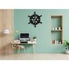Ship Wheel Shape Metallic Analog Wall Clock for Home, Office, Living Room, Bedroom, Kids Room and Kitchen | Stylish Latest Home Decor |
