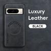 Leather Magnetic Phone Case For Google Pixel 8 Pro Case For Google Pixel 9 Pro XL 7A 8A 7 Pro Wireless Charging Matte Back Cover