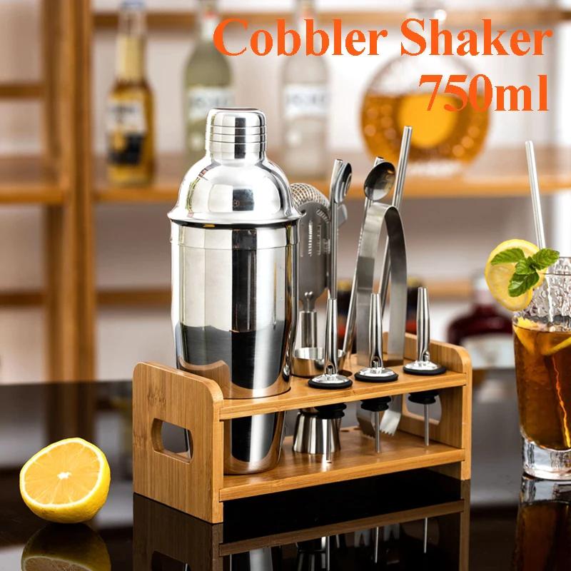 Nerezová sada na koktejly Míchačka Barman sada Cobbler Boston Shaker Barová sada Nástroje Jigger Míchačka Muddler Nalévátko Lžíce