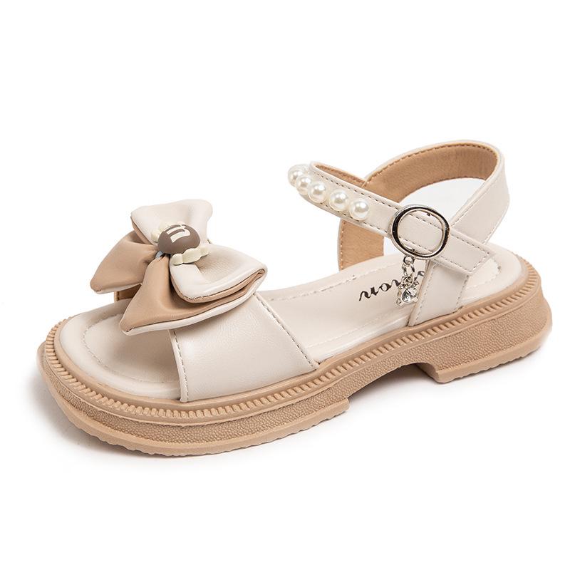 Girls' Bow Summer Sandals 2025: Elegant Korean Style Low-Cut Princess Shoes