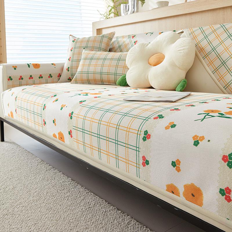 Sofa Cushion Ins Style High Sense Anti-Slip Summer Sleeping Mat Cushion Sofa Cover Cloth