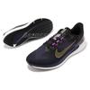 Nike Air Winflo 9 Black Gold Suede Men Sneakers Blue Blackened-Blue DD6203-007