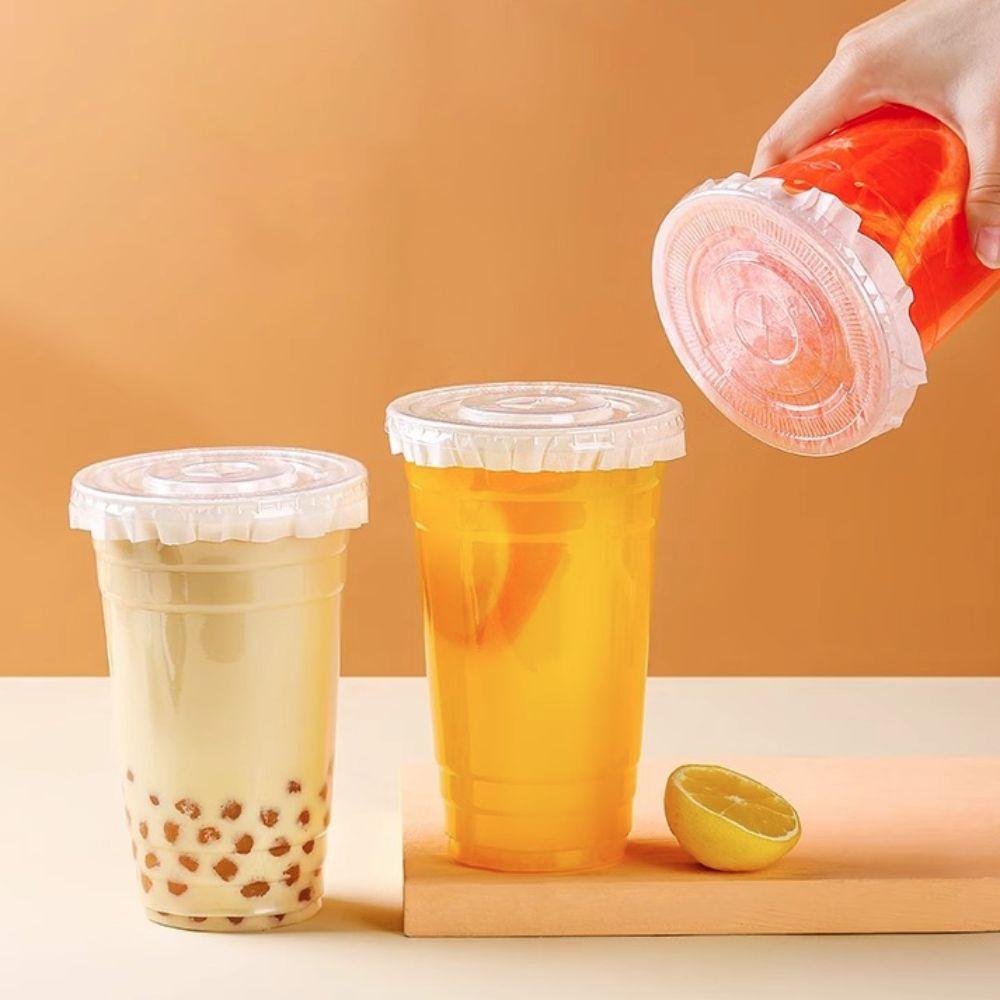 500 Pcs Disposable Drink Leak Proof Paper Splash Proof Coffee Paper Lids Cup Sealing Films  Beverage