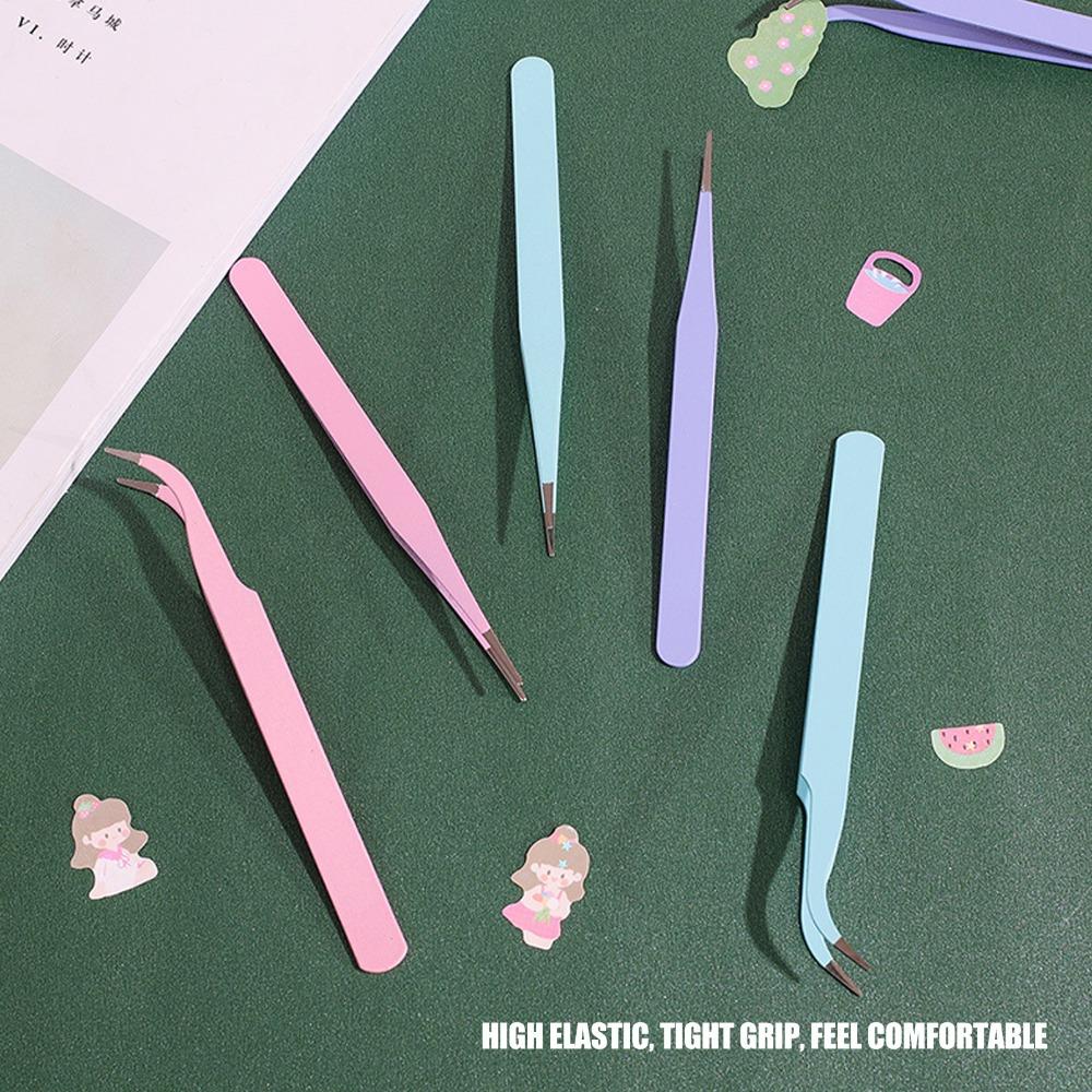 8pcs Protective Cover Accuracy Tweezer Stainless Steel Precision Tweezers Set  Electronics