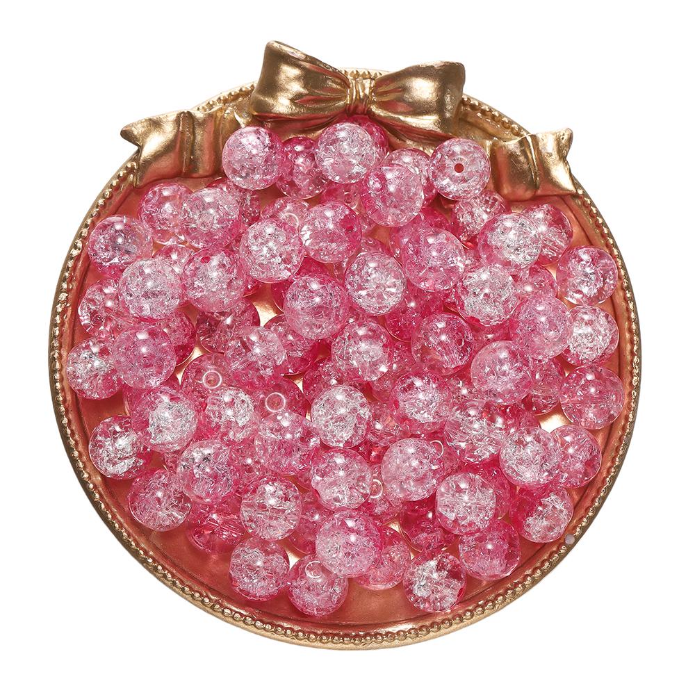 20-50pcs/lot Dark Color Transparent Cracked Glass Beads Round Bracelet Spacer Beads For DIY Necklace Jewelry Making Accessories