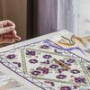 40Pcs Acrylic Transparent Cross Stitch Storage Holder with Iron Ring Clear Winding Boards Floss Bobbins for Craft Storage