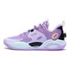 Li Ning Wade All Day 7 Chaussures de Basketball Basses Durables et Respirantes Homme Baskets Violet Noir ABAT033-3