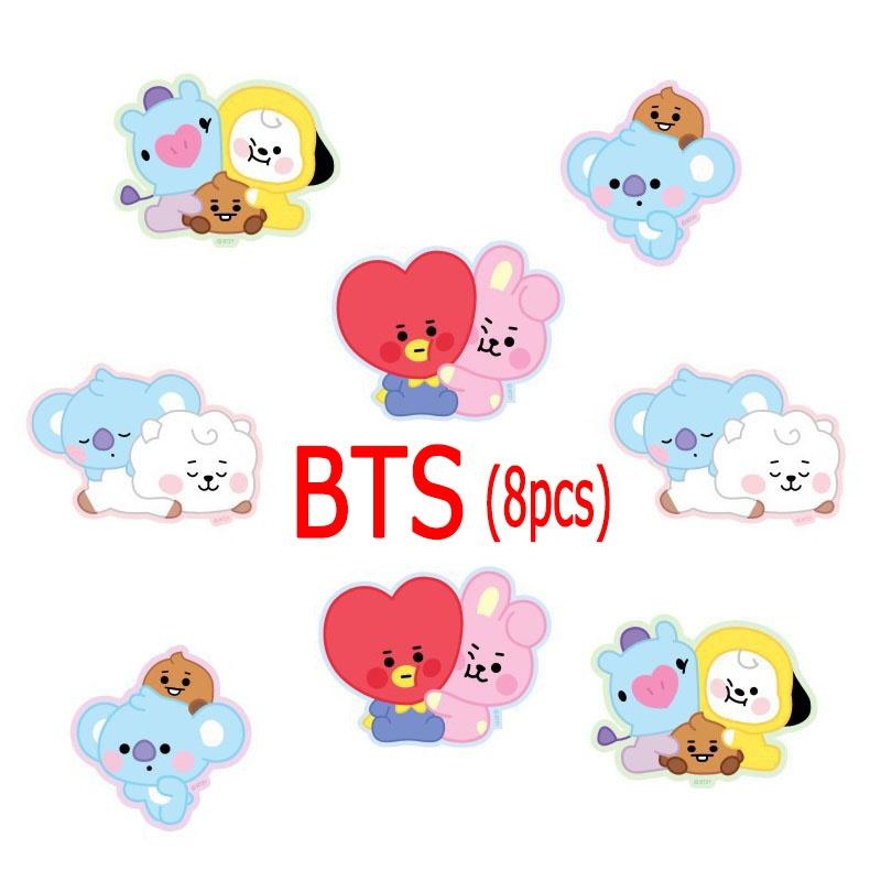 buy kpop bt21 cartoon cute self adhesive sticker luggage cell phone laptop decoration applique stickers at affordable prices free shipping real reviews with photos joom