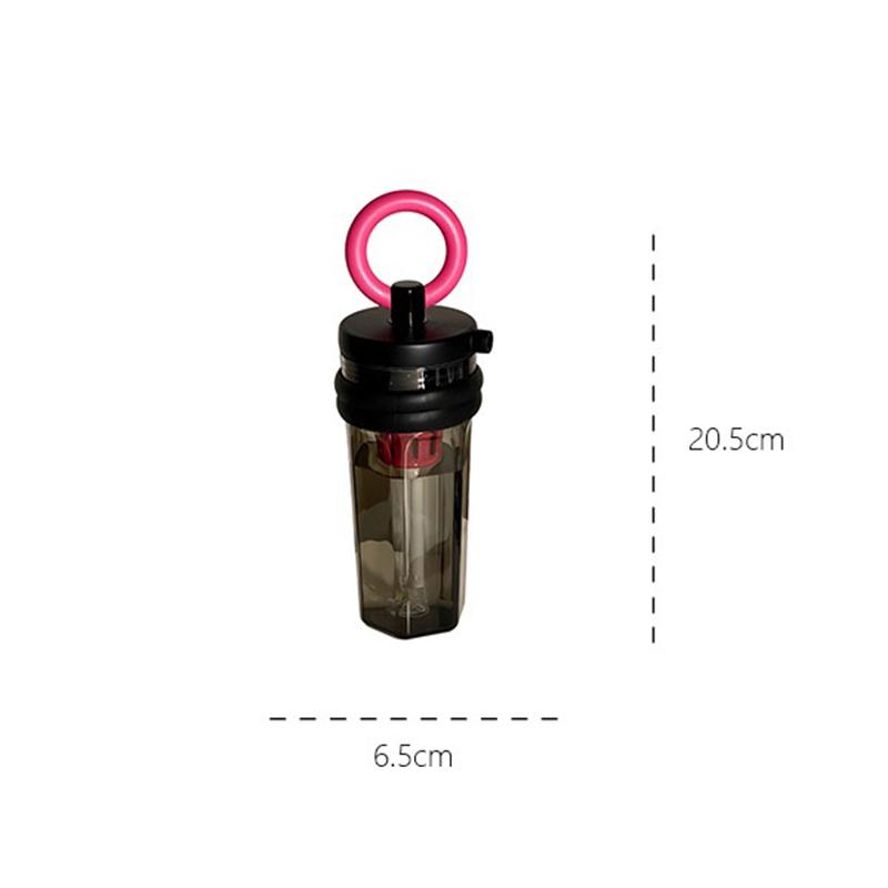 700Ml Summer Cup Milky Tea Cup Cute Wind Belt Straw Water Bottle with Handle Large Capacity Kettle