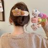 Plush Bear Hair Clip for Women Large Duckbill Clip Sweet Cute Girl Side Clip Hairpin
