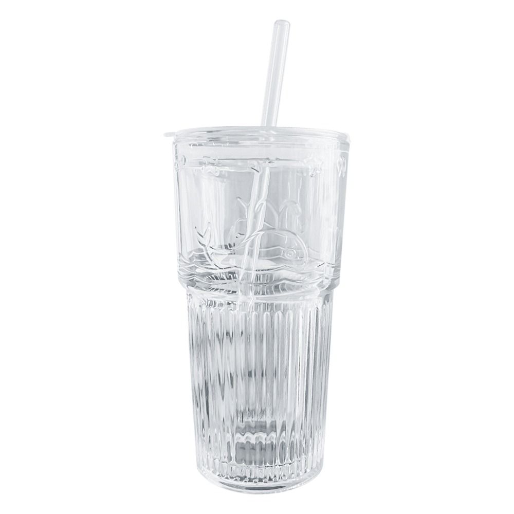 

1 шт. з кришкою та соломинкою для пиття склянки прозорі склянки кавові кружки для соку молочний чай