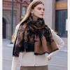 Winter Knitted Thick Women Scarf Tie-dyed Design Cashmere Shawls Lady Warm Wrap Short Tassel Scarves
