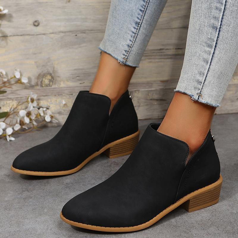 Spring Autumn Women s Shoes Short Boots and Ankle Boots Round Headed Single Boots Plus Size 36 2330₽