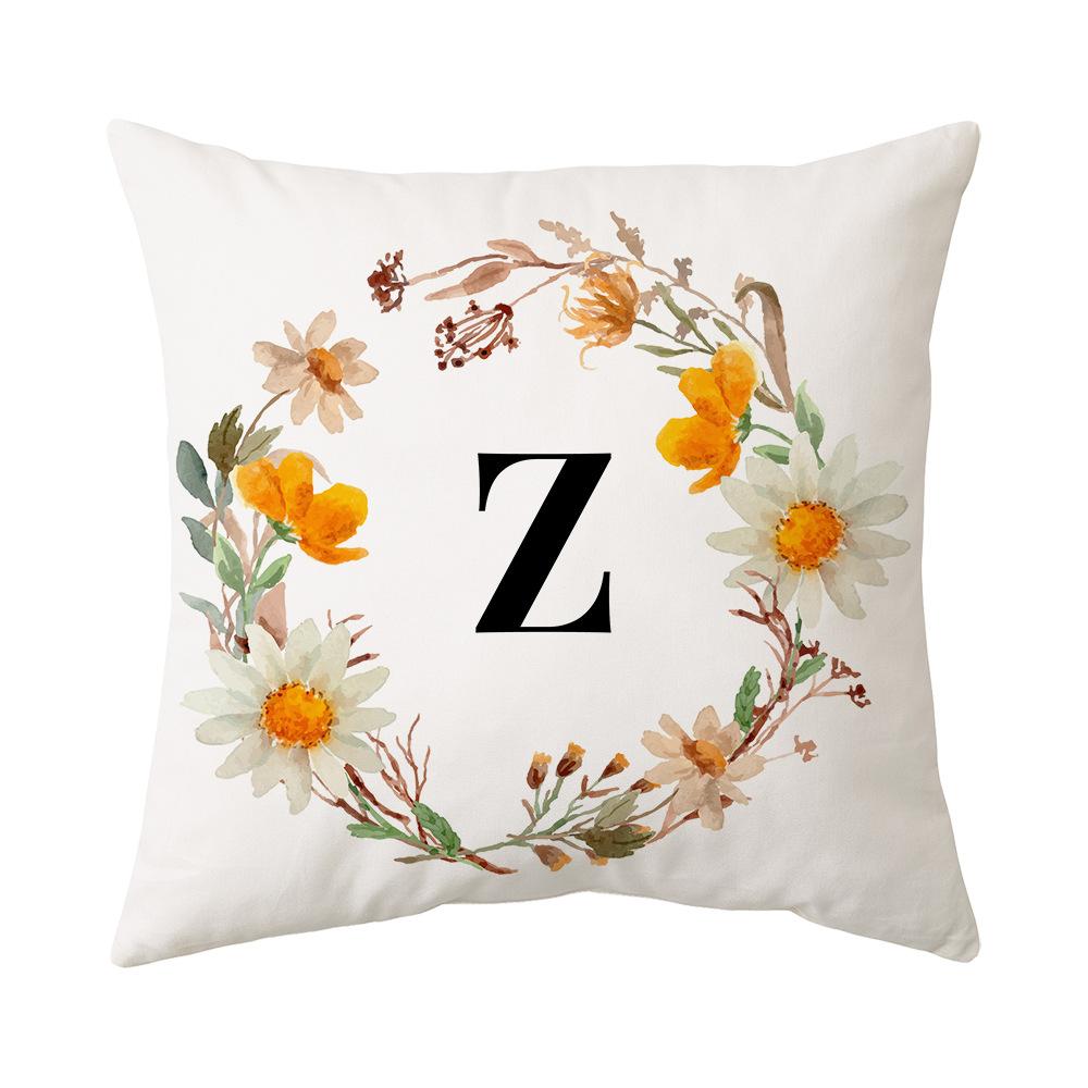 

Pillow New Short Plush Daisy Letter Print Pillow Sofa Cushion Office Cushion Cushion 45 * 45Cm (without pillow core)