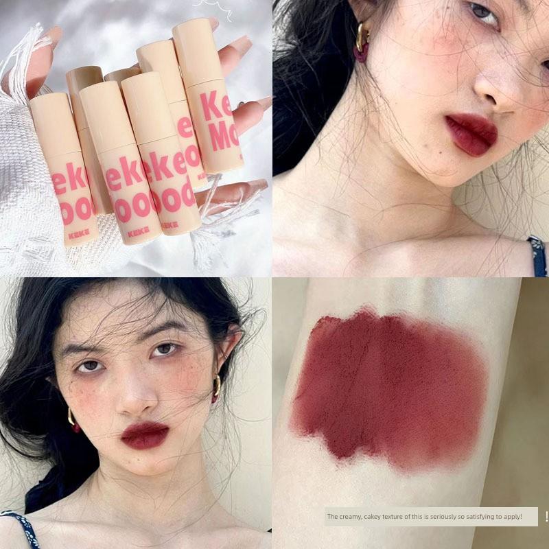 Official Genuine Hot-Selling Matte Lip Mud Lip Gloss Lipstick That Doesn'T Fade Easily, Suitable for Students