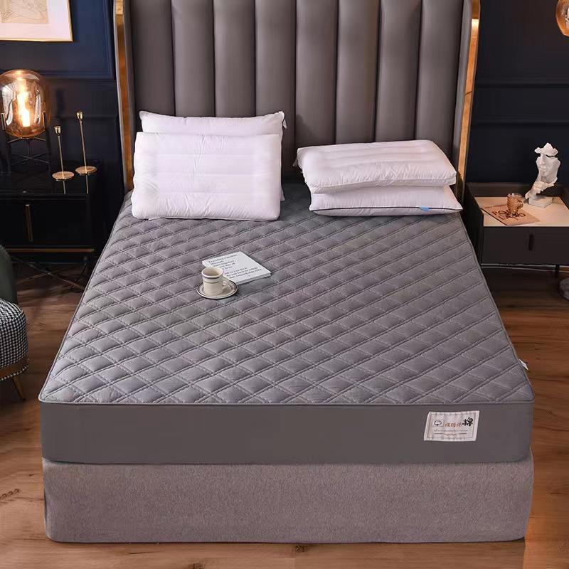 Высококачественный толстый стеганый наматрасник из 100 хлопка однотонный защитный чехол для кровати с защитой от клещей наволочка в комплект не входит 90x200x30cm 6209₽