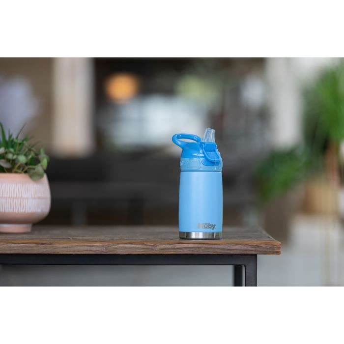 Gourde isotherme - NUBY - 300 ml - Acier inocydable - Bleu