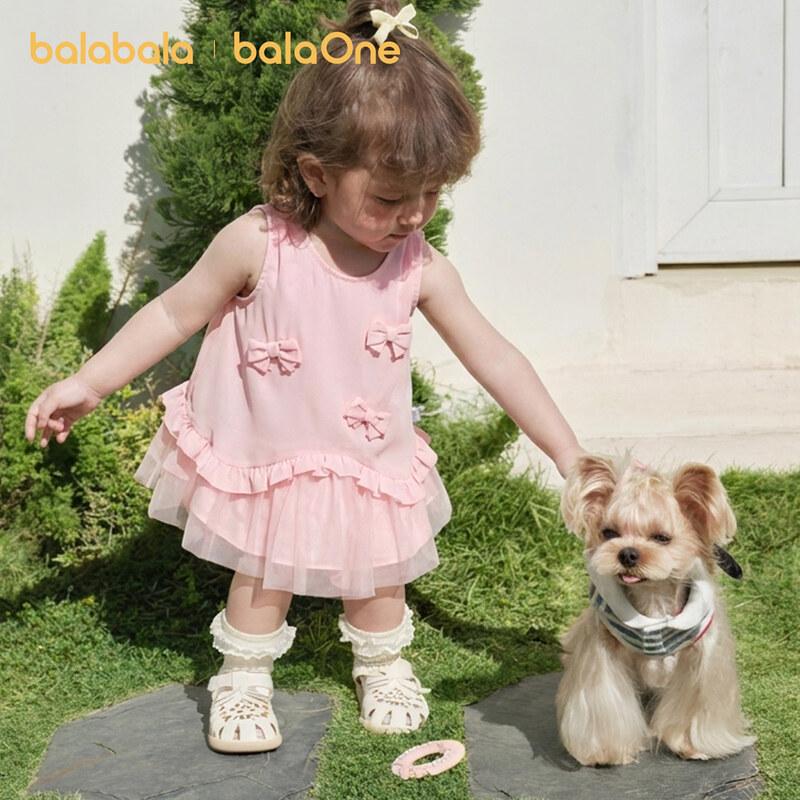 Balabala Infant Girls' Sleeveless Bowknot Princess Dress