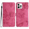 For iPhone 16 Pro Case Wallet Butterfly PU Leather Phone Cover Stand Card Holder