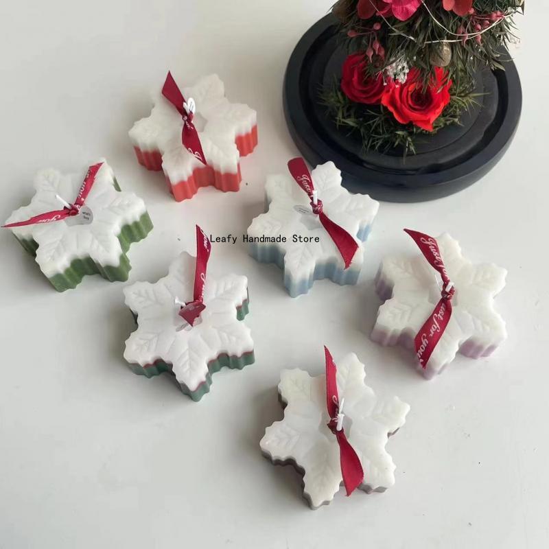 6 Styles Snowflake Silicone molds Soap Mold Chocolate Mold DIY Fondant Baking Cooking Cake Decorating Tool Christmas Decoration