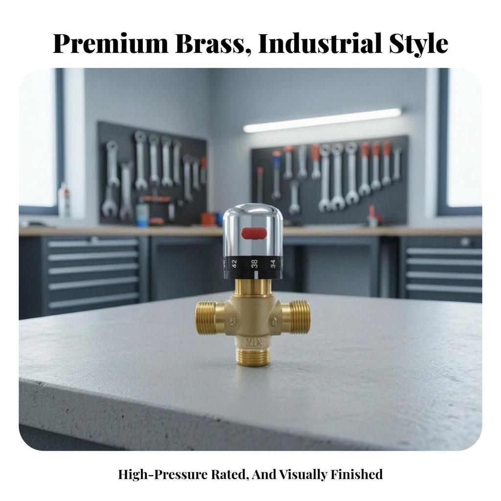 Thermostatic Mixing Faucet | Stable Temperature Control, Polished Chrome Cap,