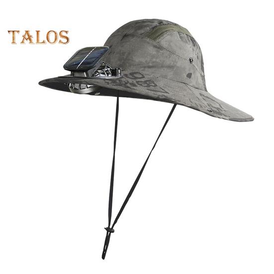 Rybářský klobouk se solárním ventilátorem, široký klobouk proti slunci, větruodolný design, rybaření, kempování, turistika, muži, ochrana proti slunci, klobouk s ventilátorem