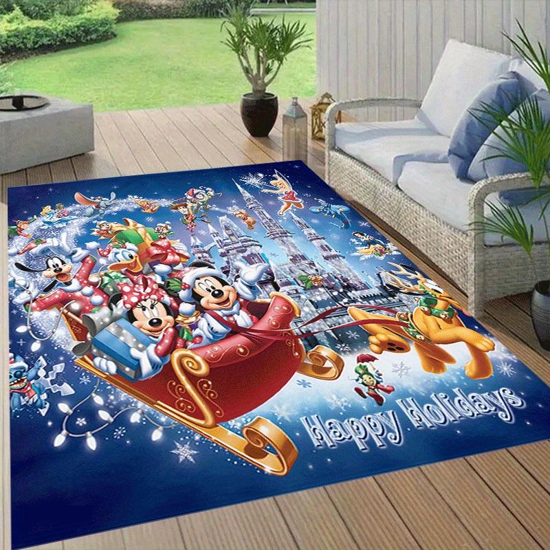1pc Mickey-and-friends Carpet Area Rug, Bedroom, and Playroom Durable, Stain-Resistant, and Easy To Clean, Living Room
