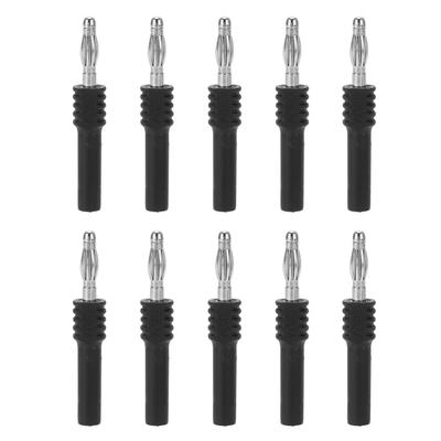 10PCS J.20025 Banana Plug Connector 4mm Male To 2mm Female Multimeter Banana Connector Adapter for IndustryBlack