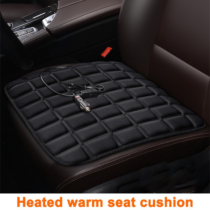 

Подогреваемый чехол для автомобильного сиденья 12 В, электрические грелки, подушка для переднего сиденья, регулируемая температура, универсальная зимняя подушка для автомобильного сиденья