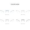 FONEX Titanium Glasses Frame Men Brand Design Square Rimless Frameless Eyeglasses Women Ultralight-Weight Japanese Eyewear 85708