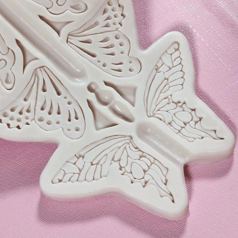 Butterflies Fondant Decoration Mold Cake Chocolate Decoration Mold Diy Baking  Silicone Molds for Baking