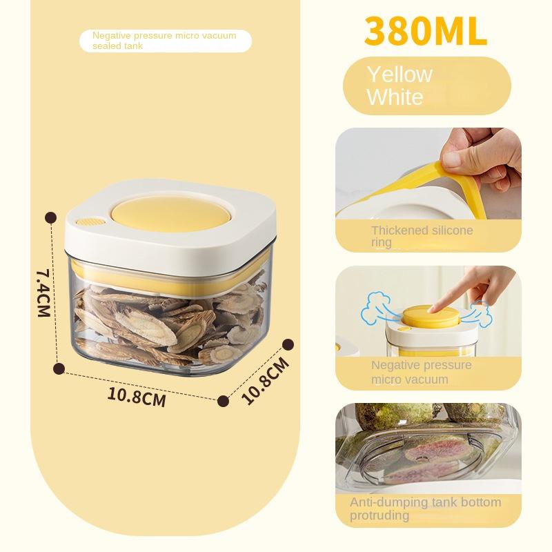 Press the Vacuum Sealed Jar Food-grade Storage Box Kitchen Storage Jar Coffee Beans and Whole Grains Storage Jar