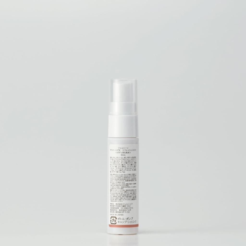 fem tone Delicate Deo Refresh for Delicate Zone Odor Refreshes Easily on the Go Effective Against Urine and Stuffiness Mist, Fragrance-Free, Care,